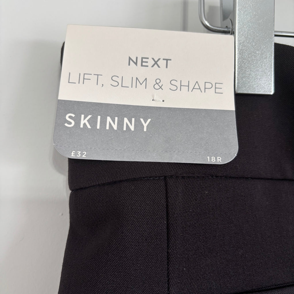 Next Lift, Slim & Shape Skinny Black Trousers Size 18R BNWT