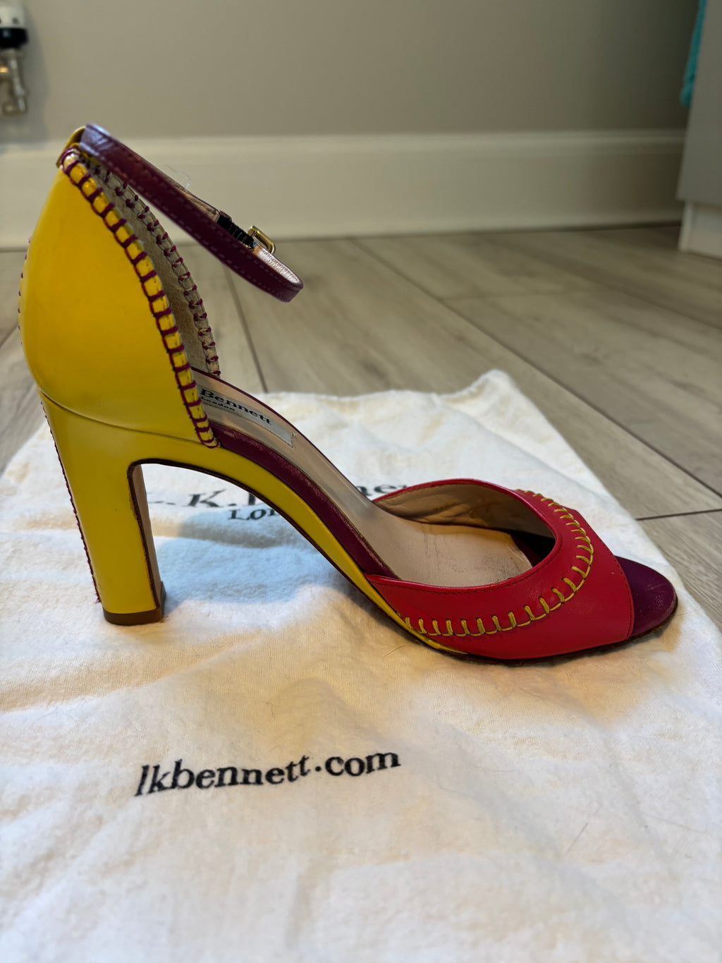 L.K Bennett Leather Colour Block Heels UK 4 EU 37