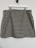 F&F Black & Off White Houndstooth Mini Skirt Size 22