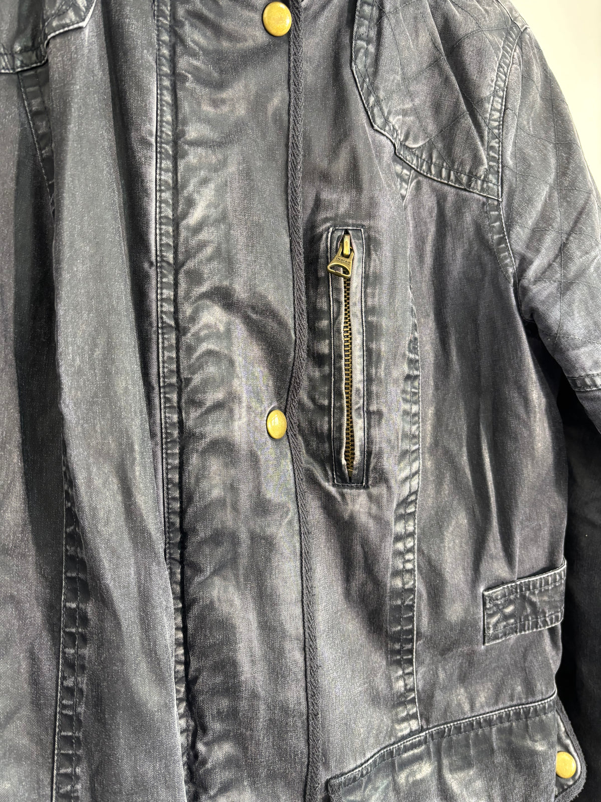 M&S Indigo Collection Navy Hooded Utility Parka Jacket Size 10