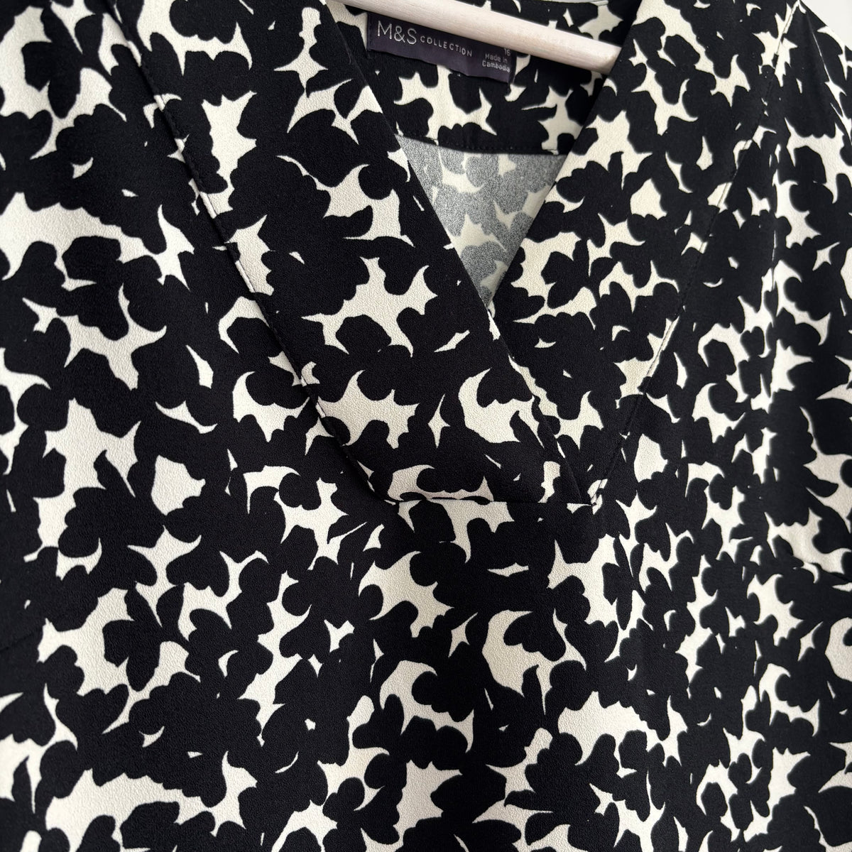 M&S Collection Black & White Dress Size 16 never worn