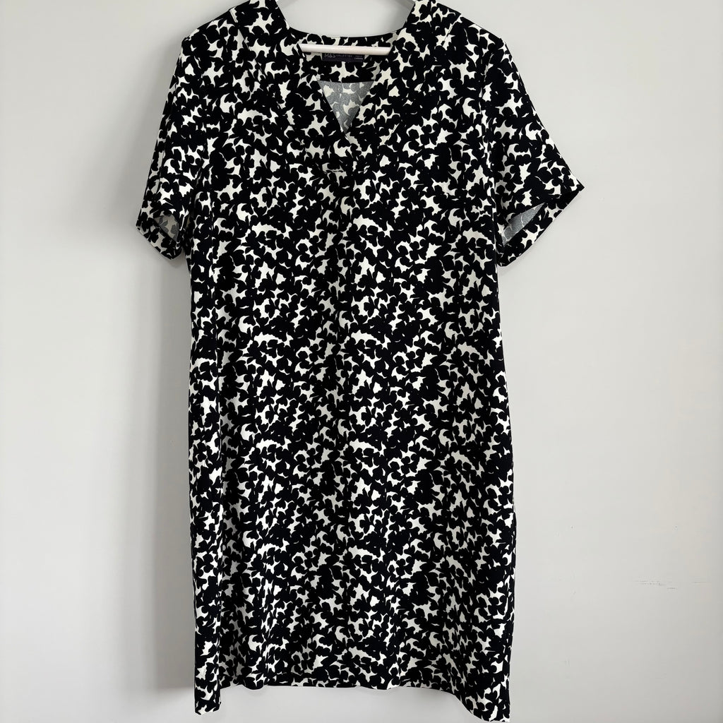 M&S Collection Black & White Dress Size 16 never worn