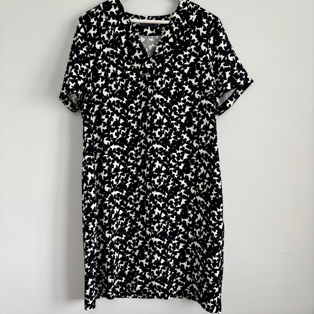 M&S Collection Black & White Dress Size 16 never worn