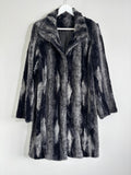 Roman Originals Black Faux Fur Longline Coat Luxury Winter Jacket Size Medium