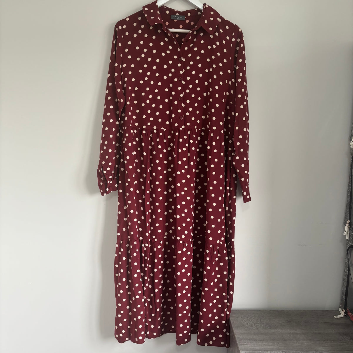 Matalan Papaya Spotty Shirt Dress Size 12