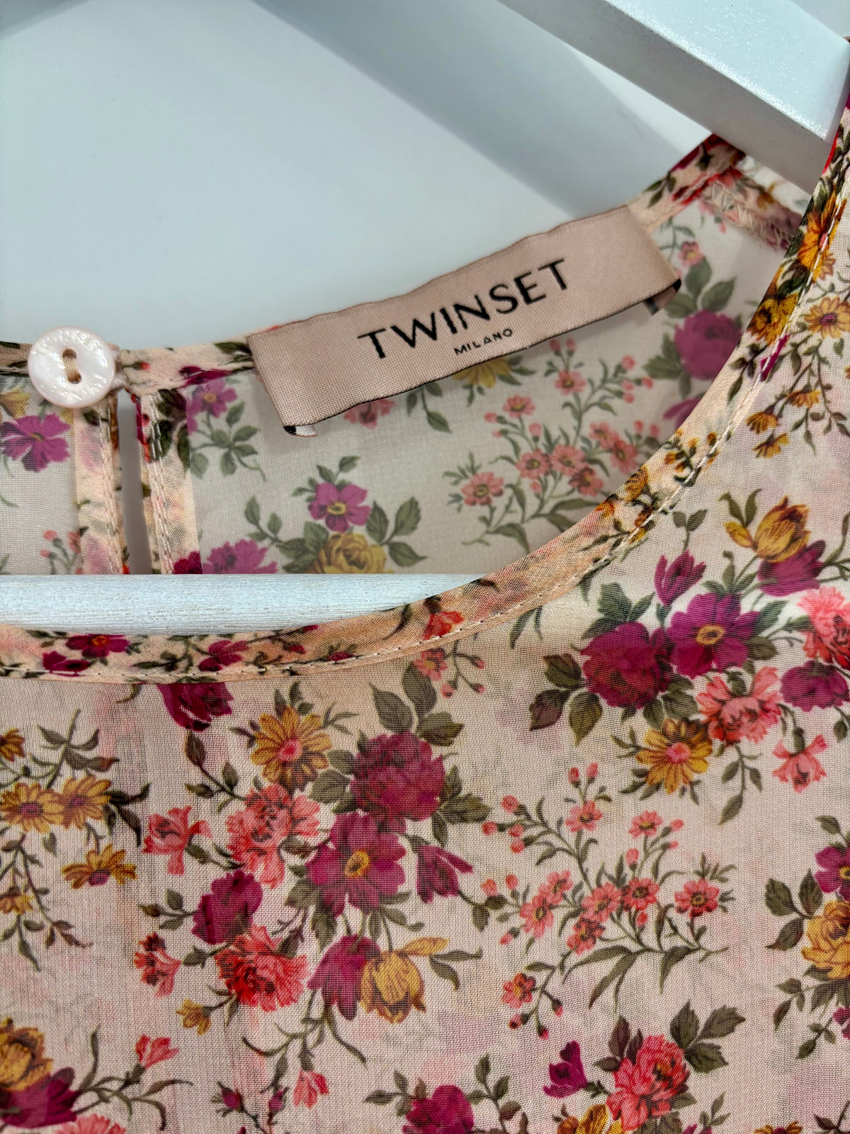 Twinset Milano Floral Ruffle Dress Size 38 UK 6