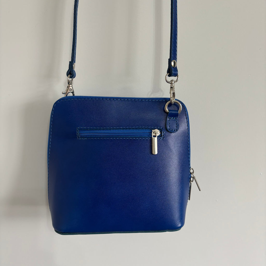 Vera Pelle Blue Leather Bag