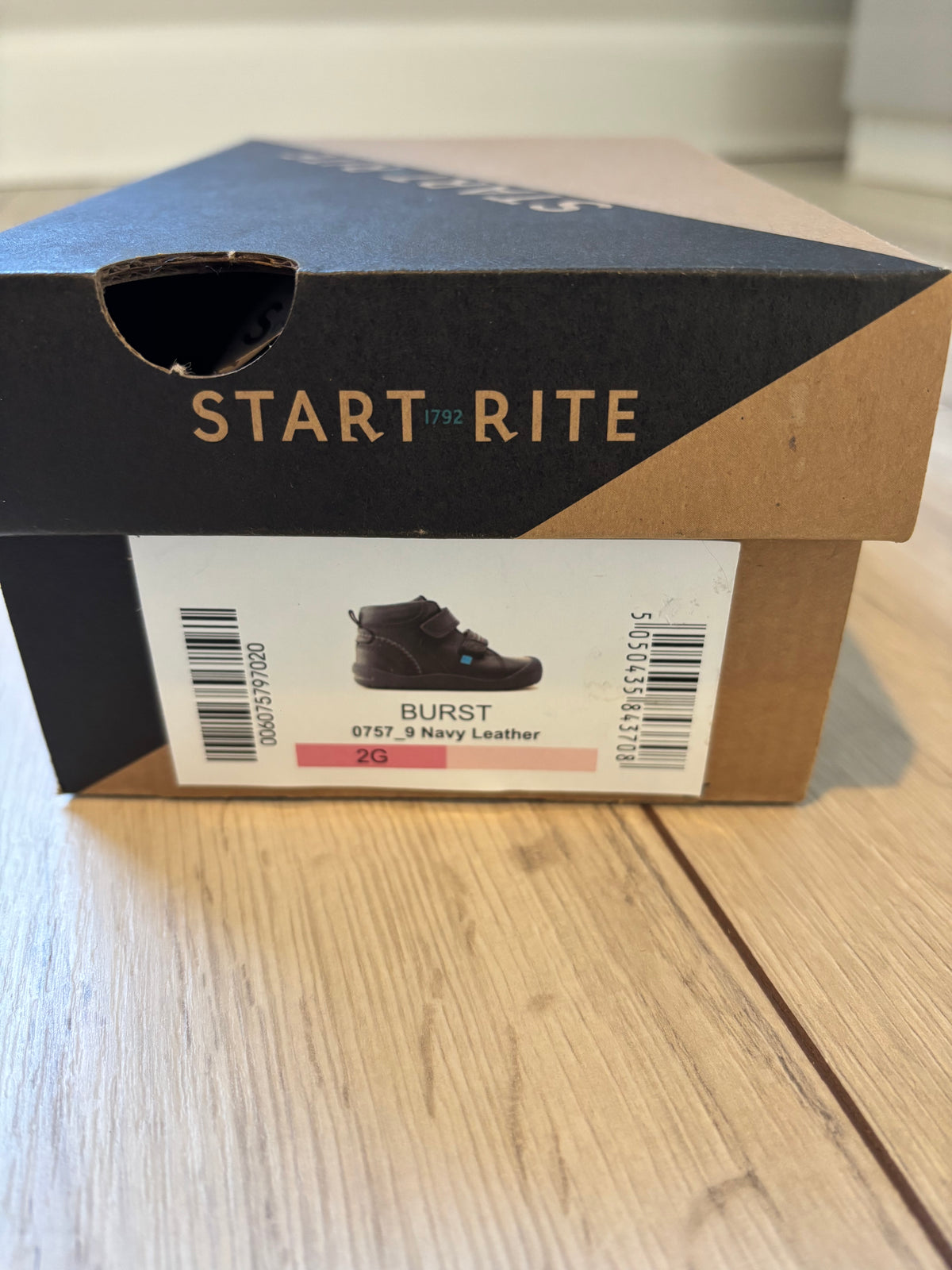 Start-Rite Burst Navy Leather First Walking Boots UK 2G – Brand New In Box
