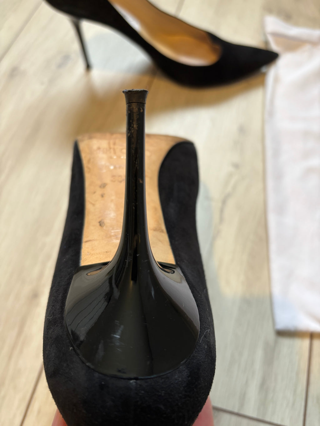 Jimmy Choo Black Suede Pointed Toe Stiletto Court Shoes EU 38.5 UK 5.5