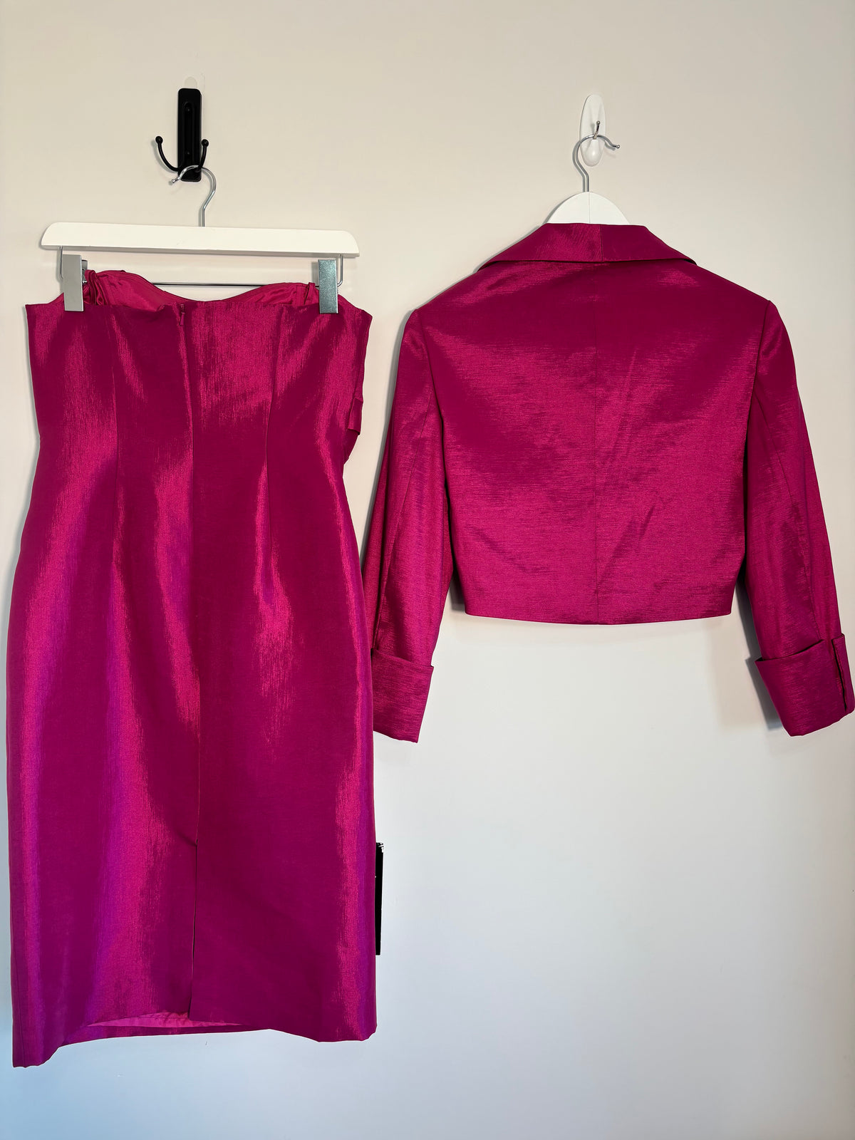 Ispirato Pink Embellished Strapless Dress & Bolero Jacket Set UK 10 BNWT