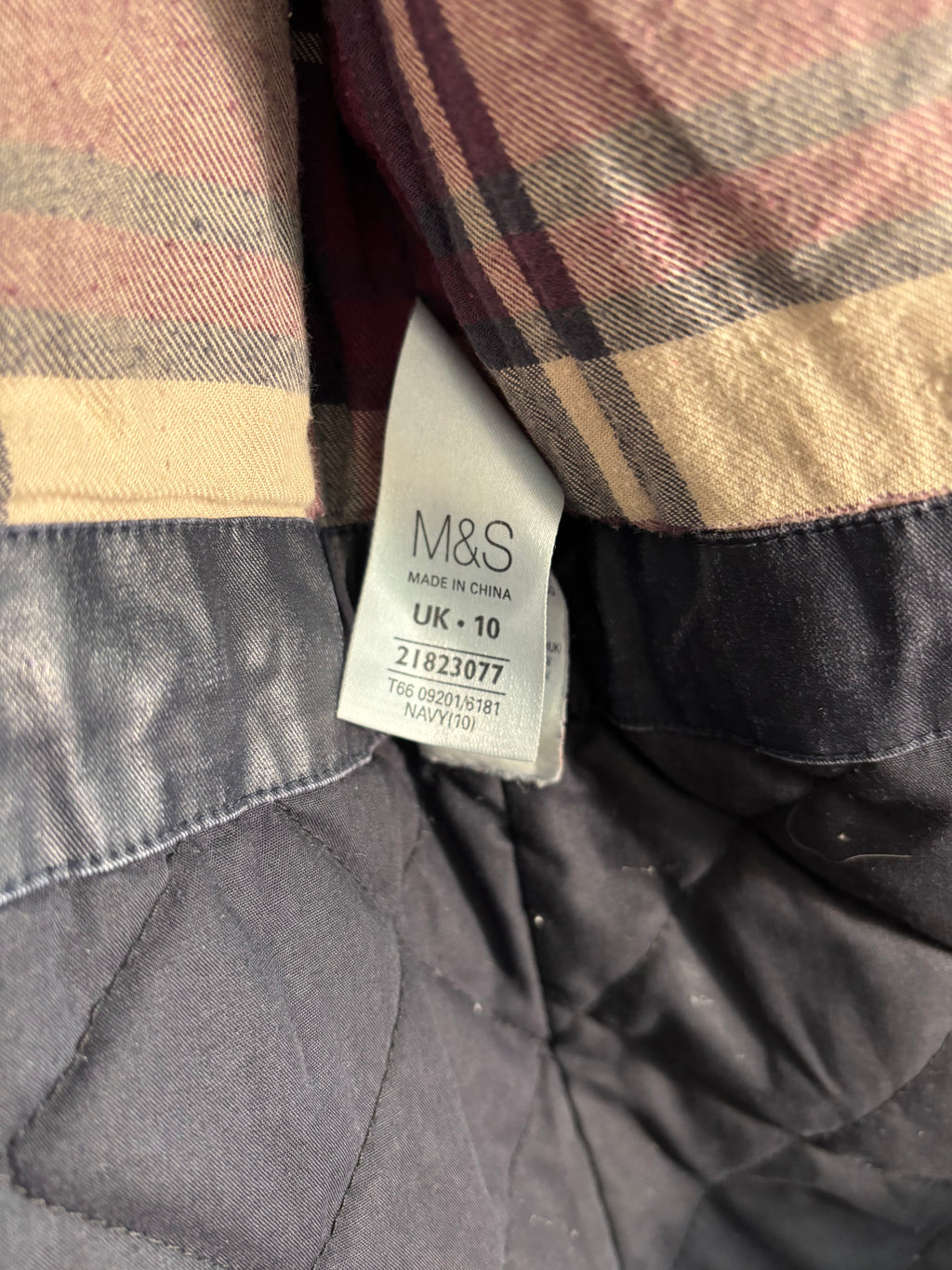 M&S Indigo Collection Navy Hooded Utility Parka Jacket Size 10