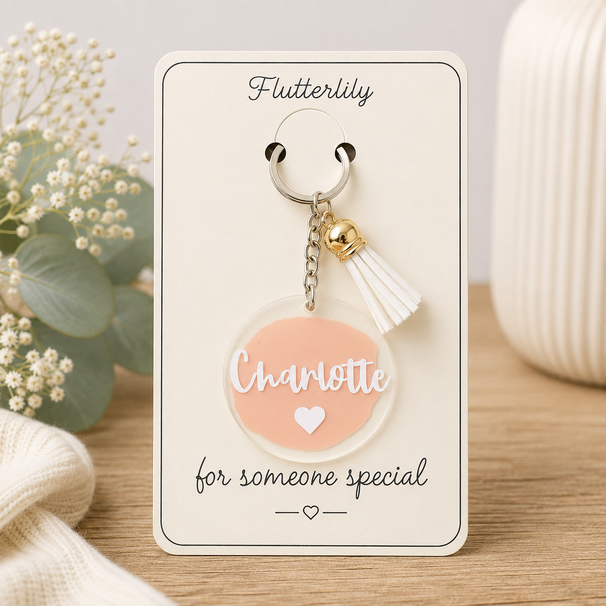 Personalised Keyring with Tassel