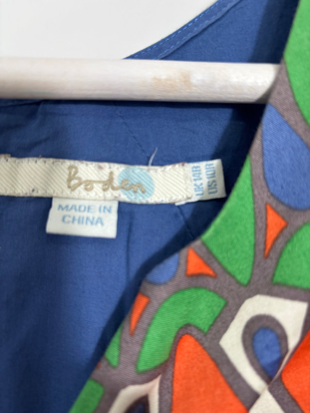 Boden Geometric Print Dress Size 14