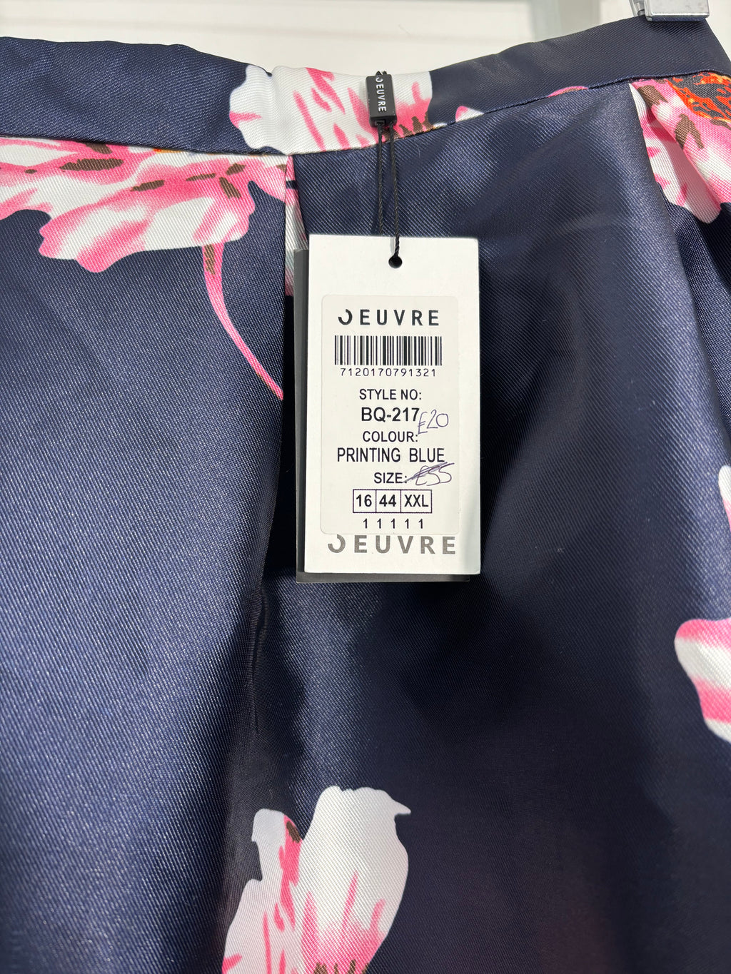 Jeuvre Navy Floral Full Skirt Size 16 / XXL – BNWT