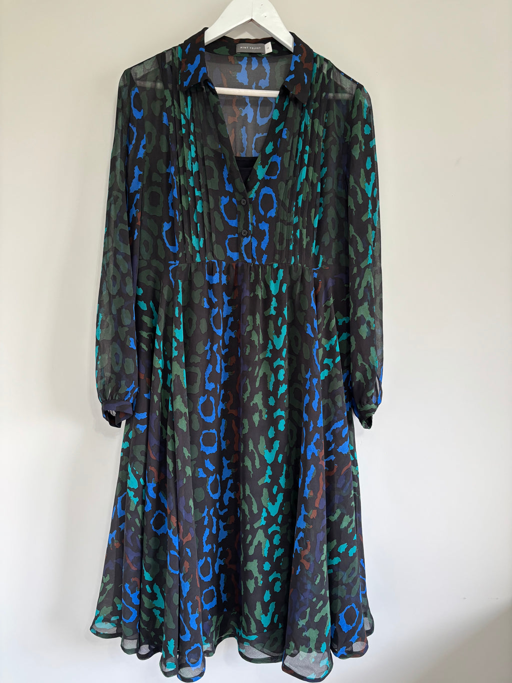 Mint Velvet Chiffon Midi Dress UK 14
