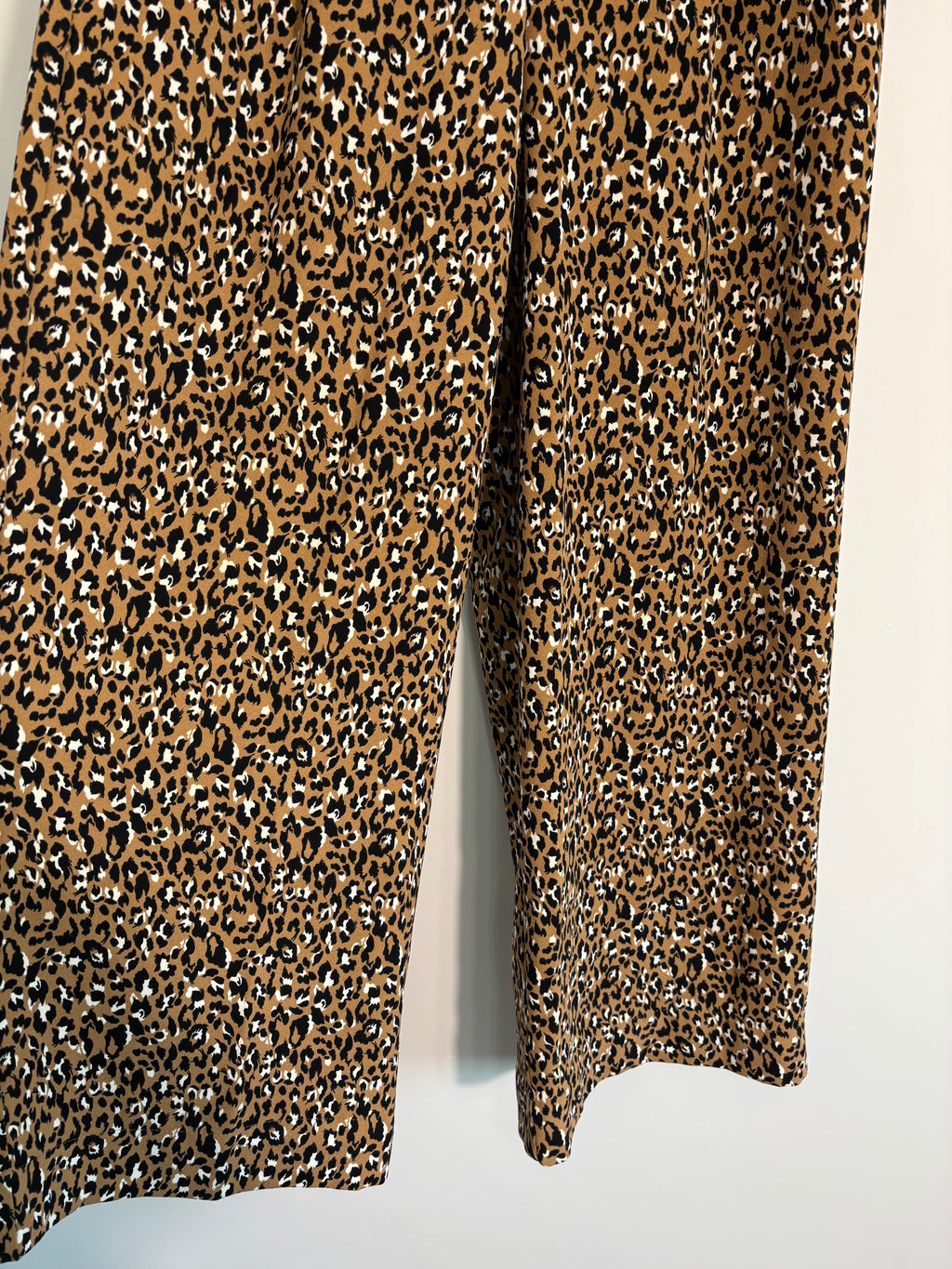 Next Leopard Print Wide Leg Trousers – UK 6 Short Length