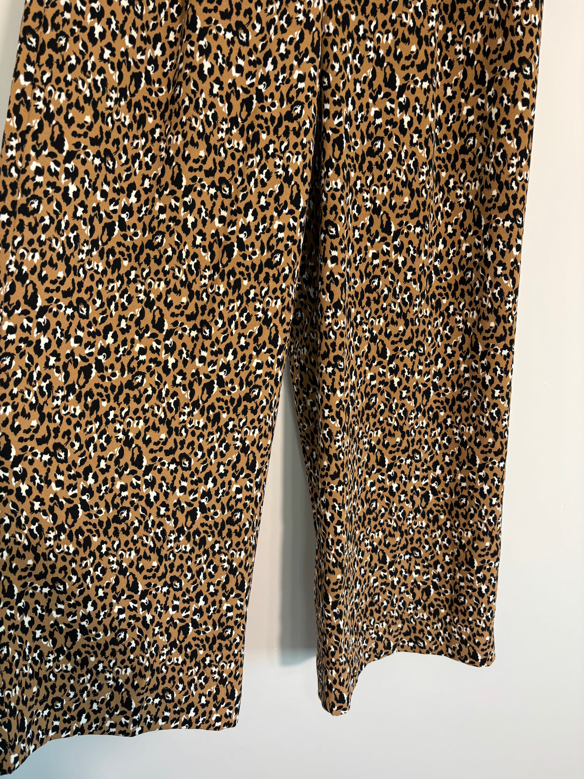 Next Leopard Print Wide Leg Trousers – UK 6 Short Length