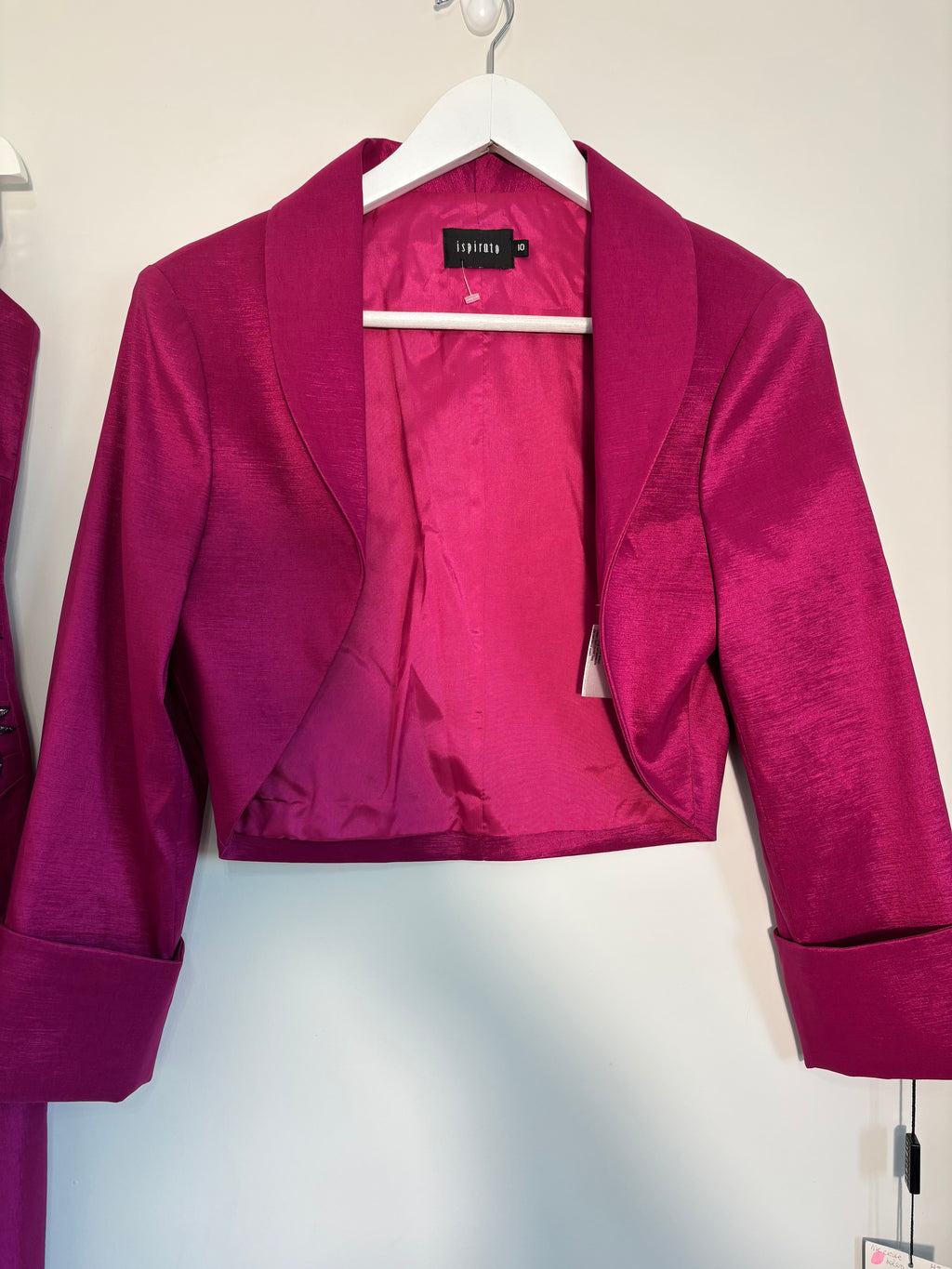 Ispirato Pink Embellished Strapless Dress & Bolero Jacket Set UK 10 BNWT