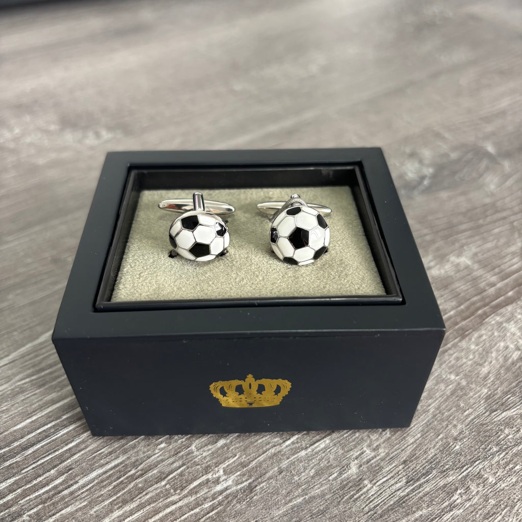 Harvey Makin Boxed football themed cufflinks