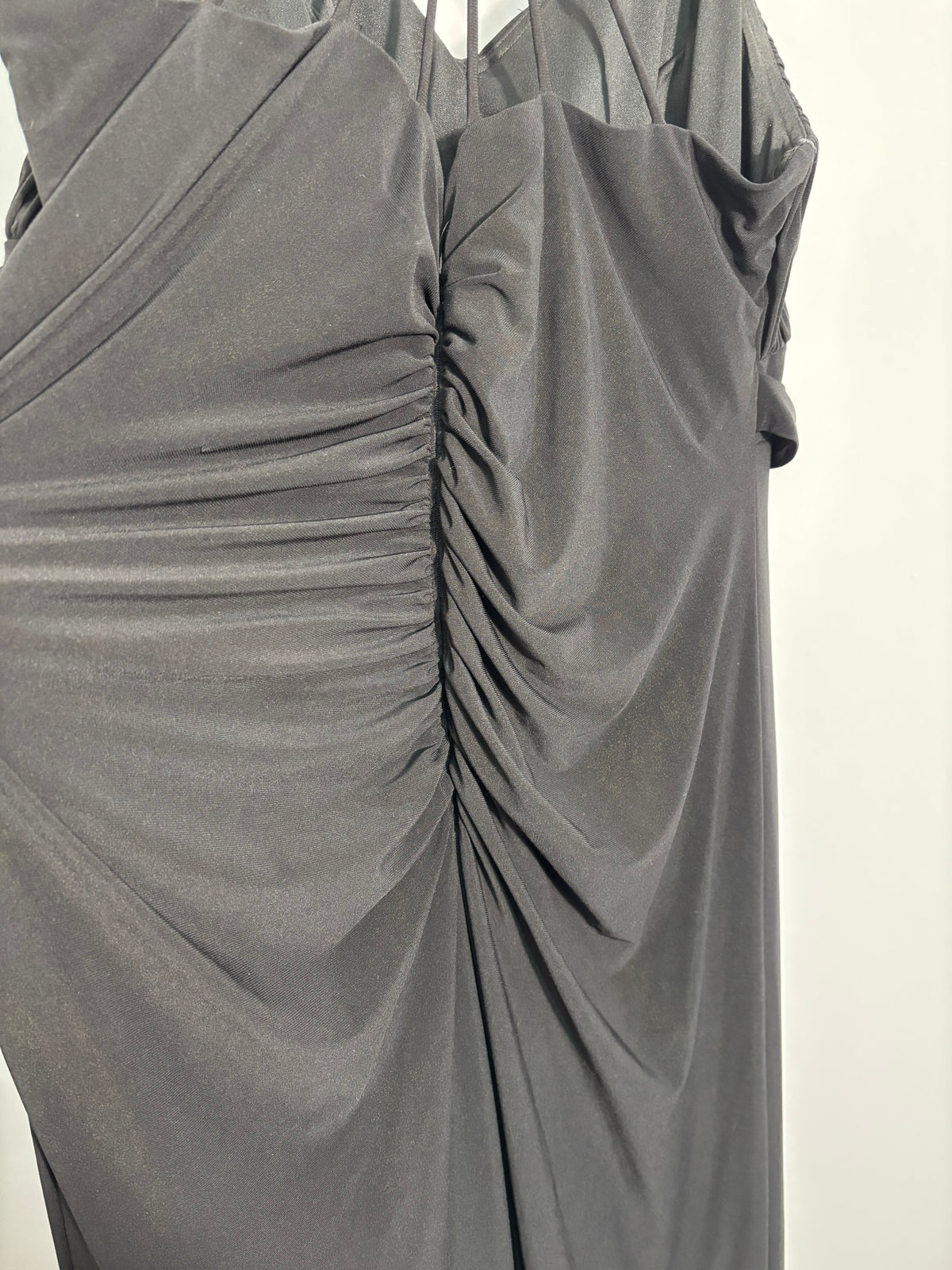 Ignite Evenings by Carol Lin Black Diamante Maxi Evening Dress – Size 18W UK 22-24
