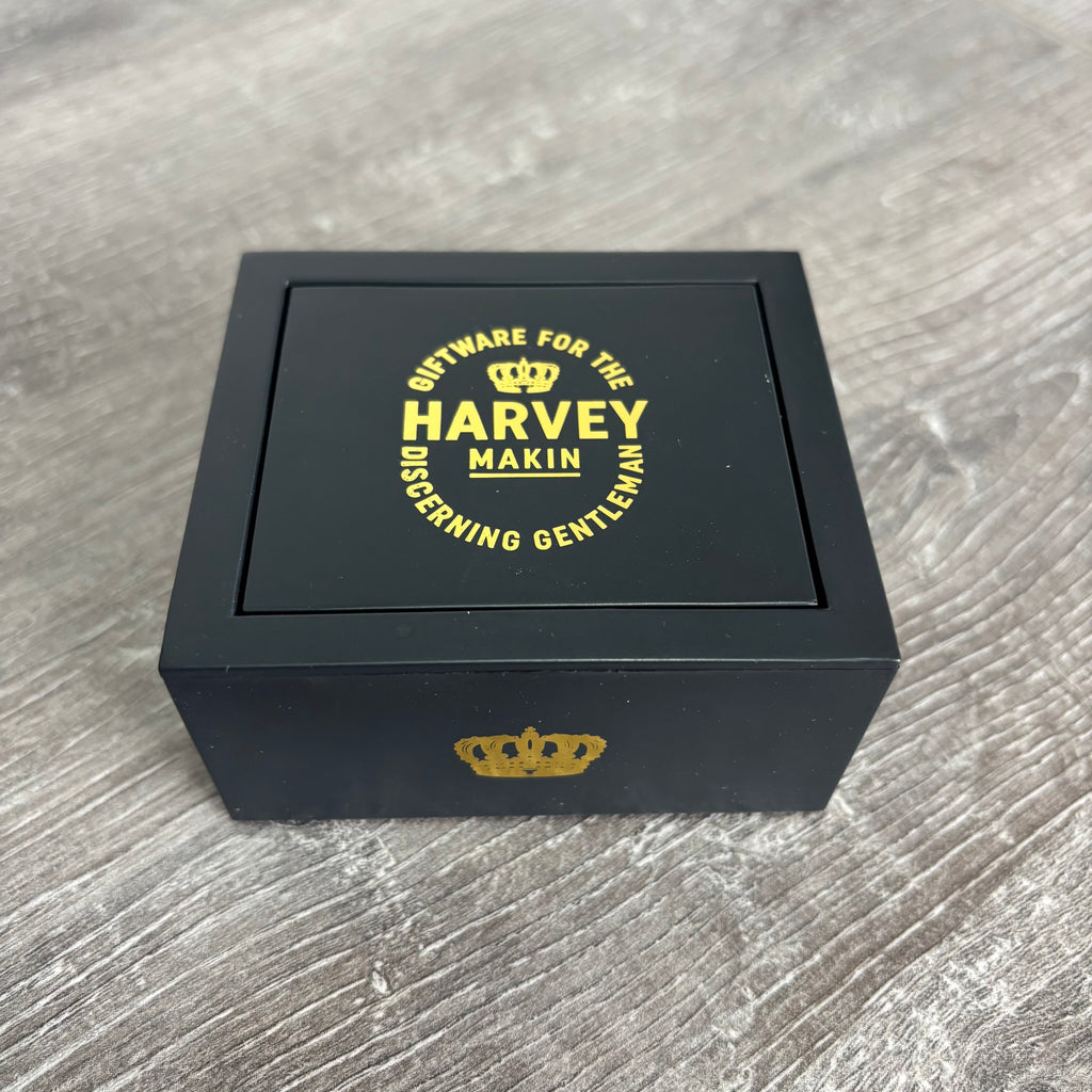 Harvey Makin Boxed football themed cufflinks