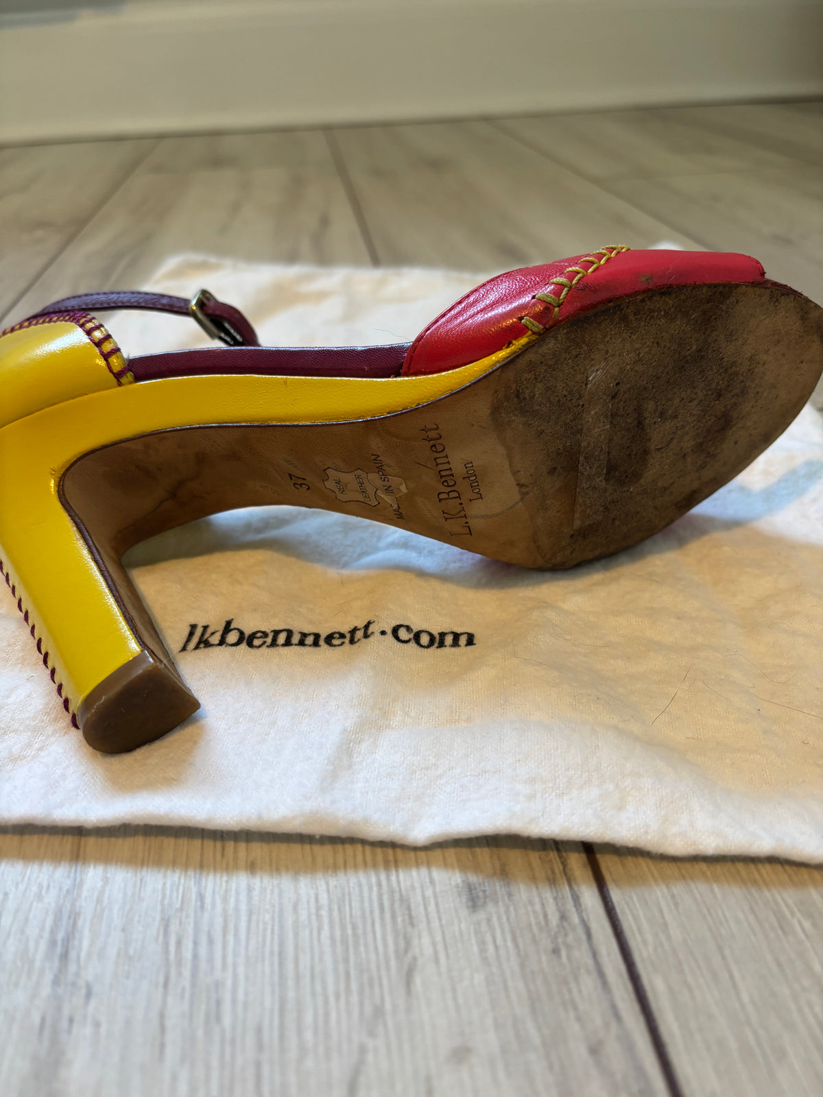 L.K Bennett Leather Colour Block Heels UK 4 EU 37