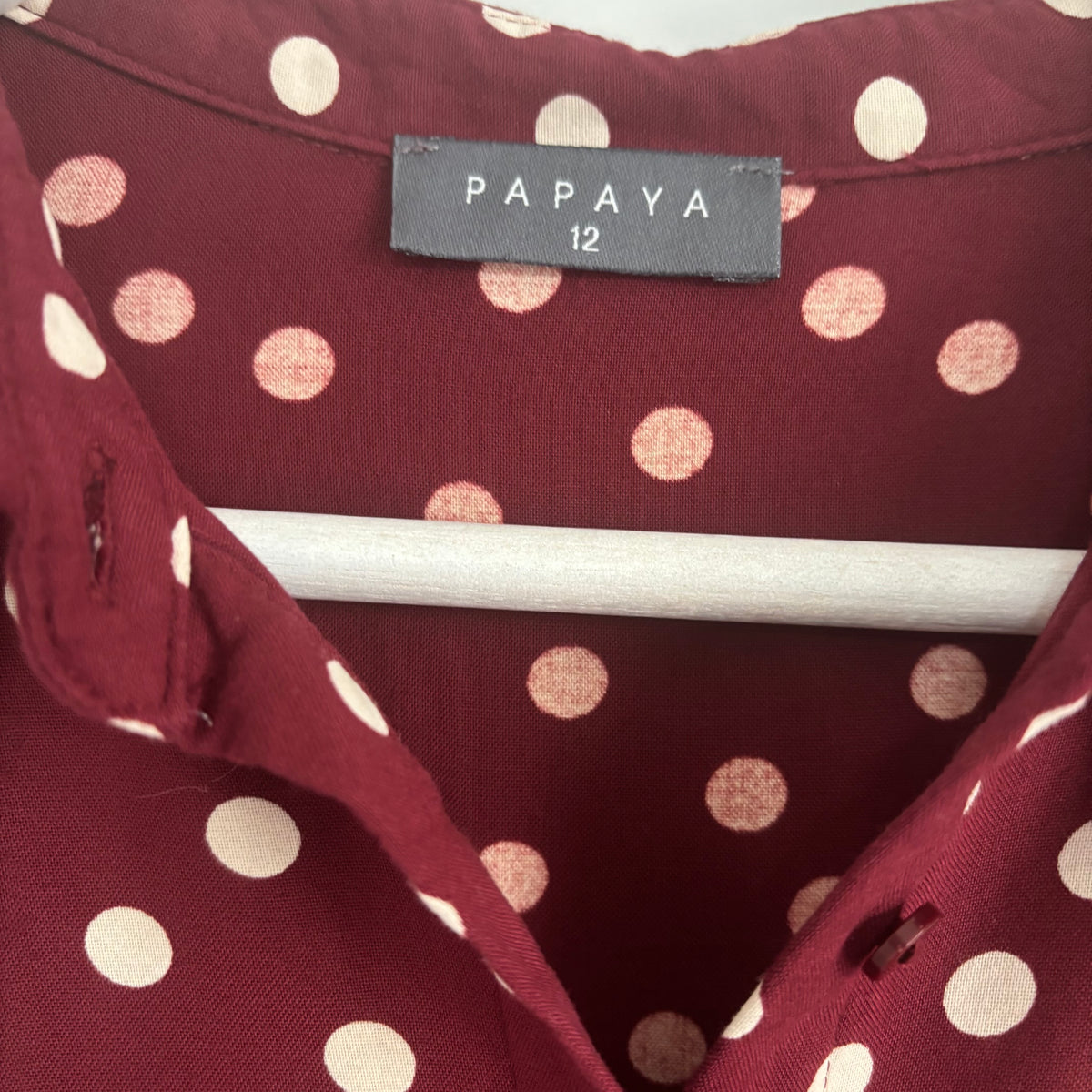 Matalan Papaya Spotty Shirt Dress Size 12