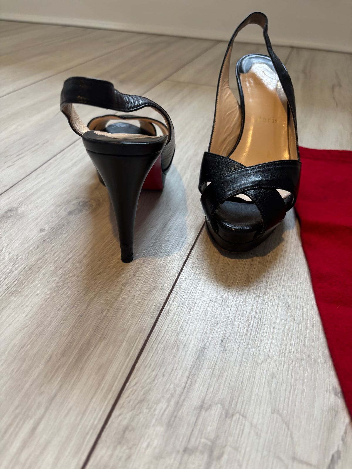 Christian Louboutin Black Slingback Heels EU 37.5 UK 4.5