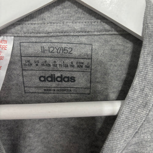 Adidas Three Stripe Life Grey T-Shirt Age 11-12 Years