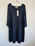 Sheego Trend Navy Knitted Jumper Dress Tunic UK 22 BNWT