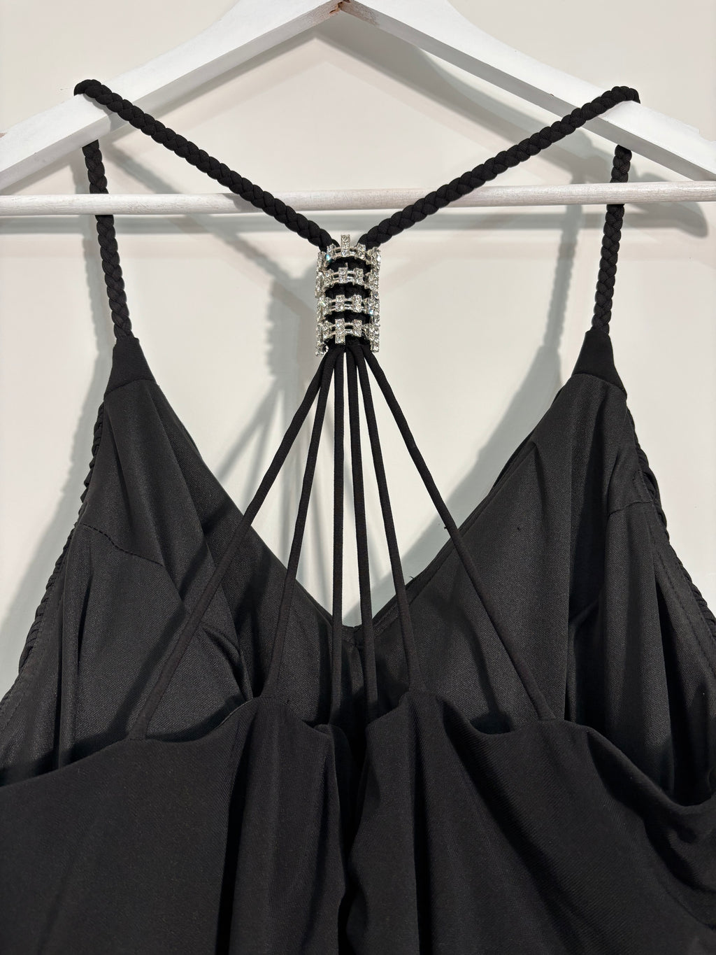 Ignite Evenings by Carol Lin Black Diamante Maxi Evening Dress – Size 18W UK 22-24