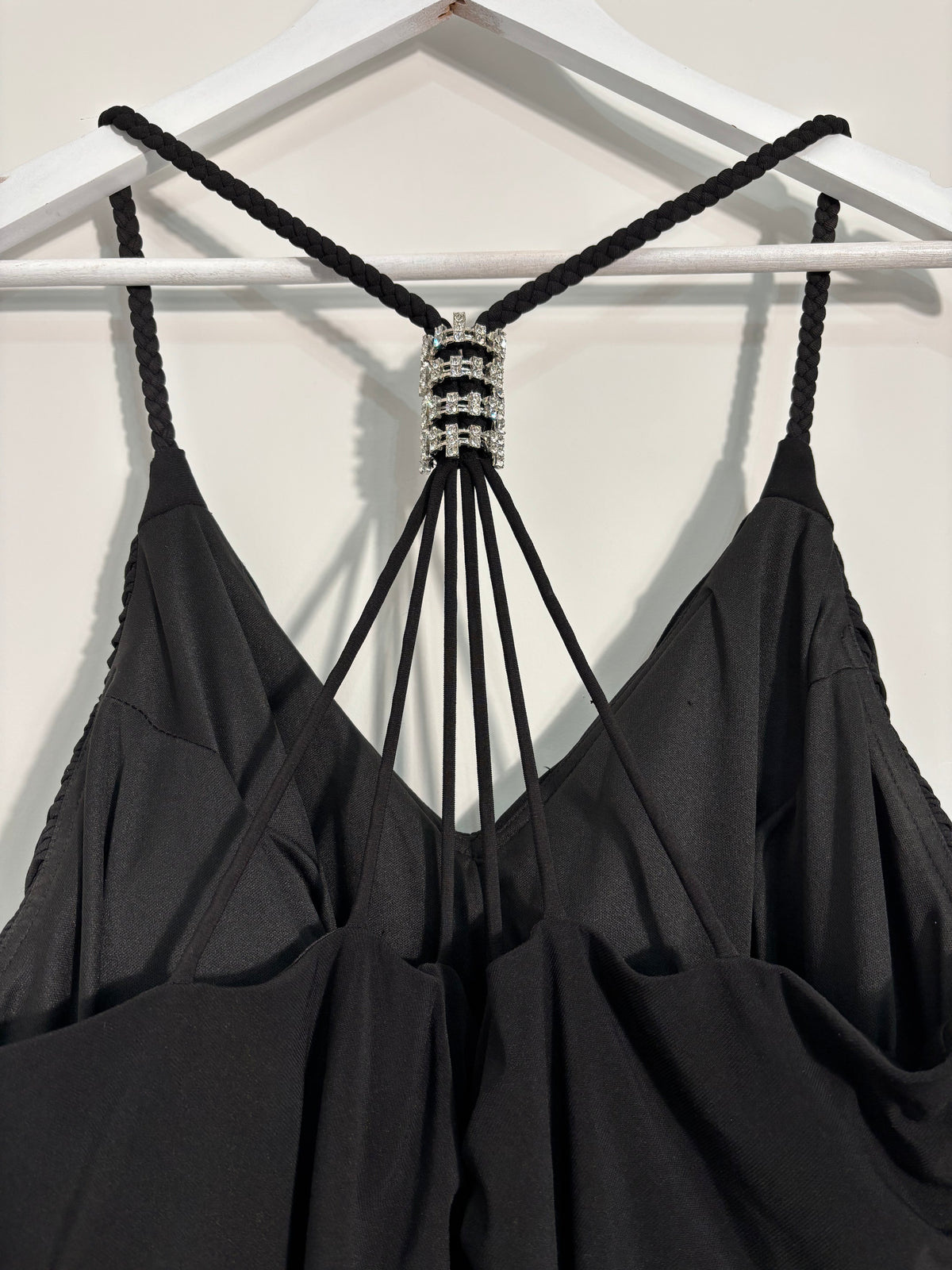 Ignite Evenings by Carol Lin Black Diamante Maxi Evening Dress – Size 18W UK 22-24
