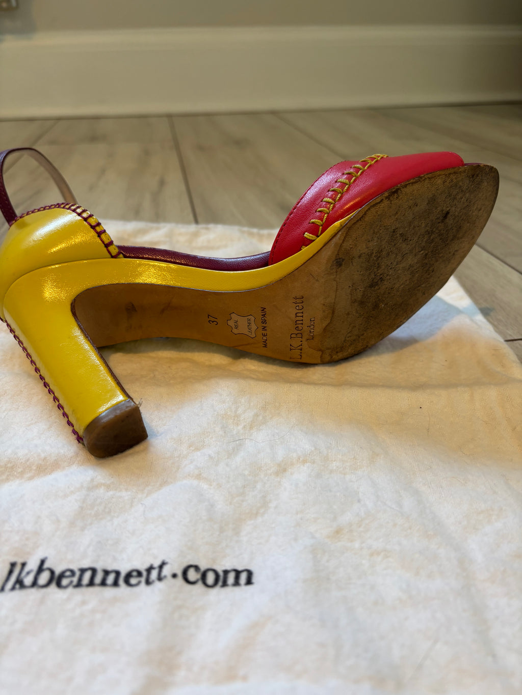 L.K Bennett Leather Colour Block Heels UK 4 EU 37