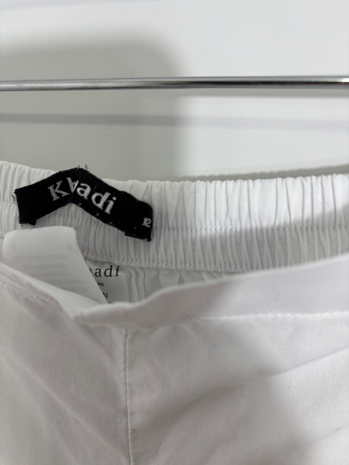 Khaadi White Embroidered Cotton Trousers UK 12