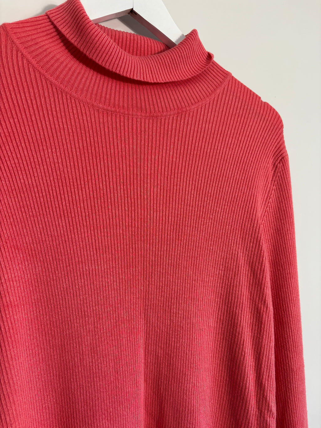 M&S Collection Watermelon Ribbed Roll Neck Jumper Size 22 BNWT