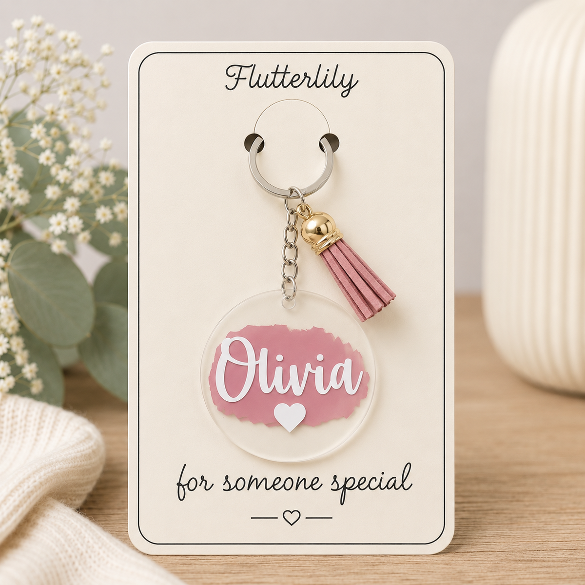 Personalised Keyring with Tassel