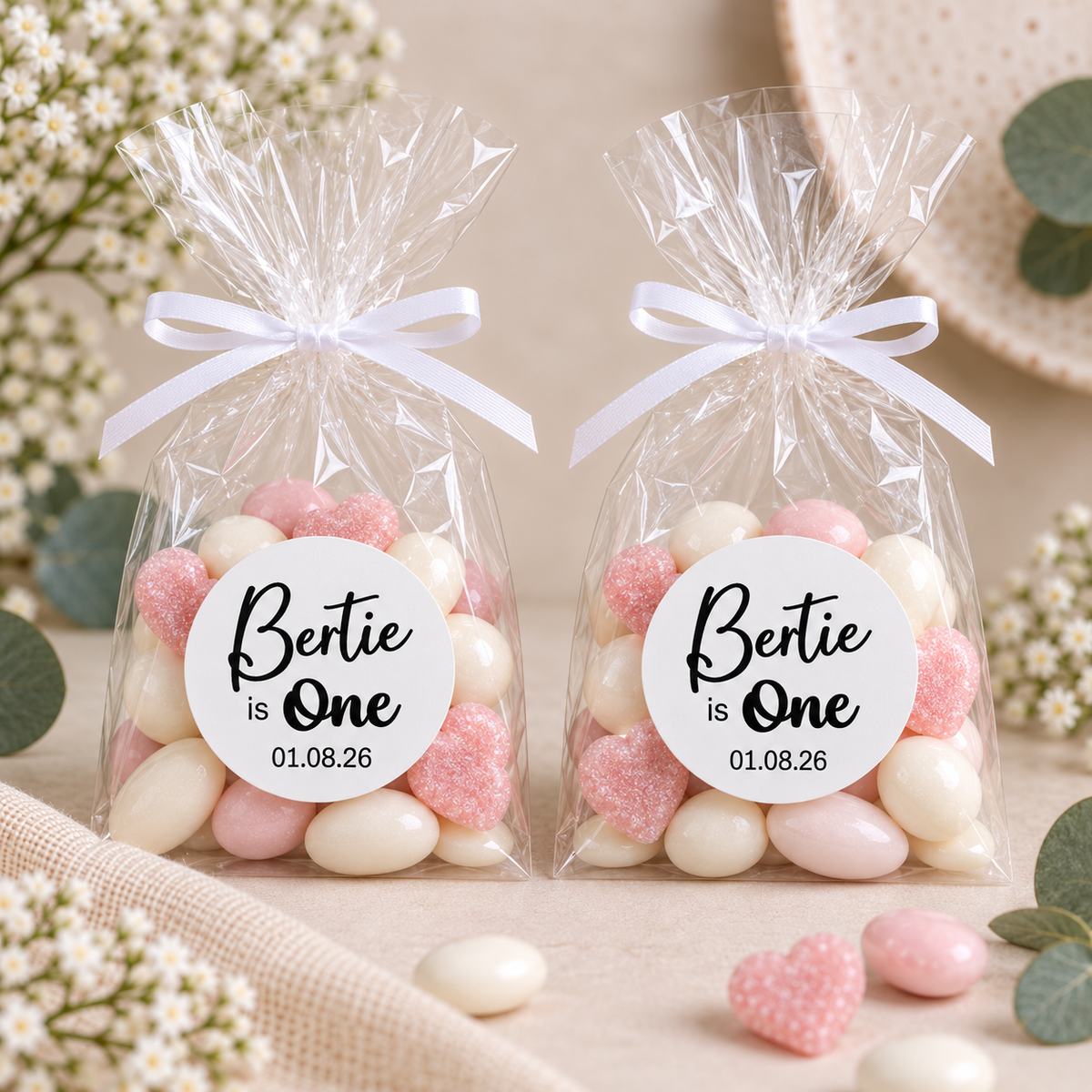 Personalised DIY Kit 1st Birthday Sweet Favour Bags