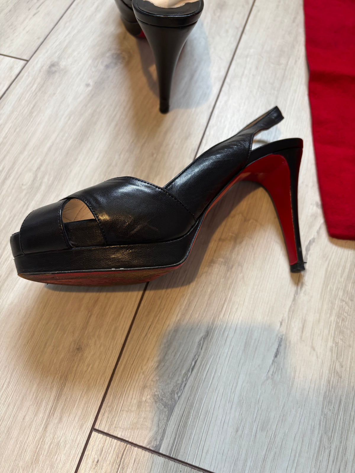 Christian Louboutin Black Slingback Heels EU 37.5 UK 4.5