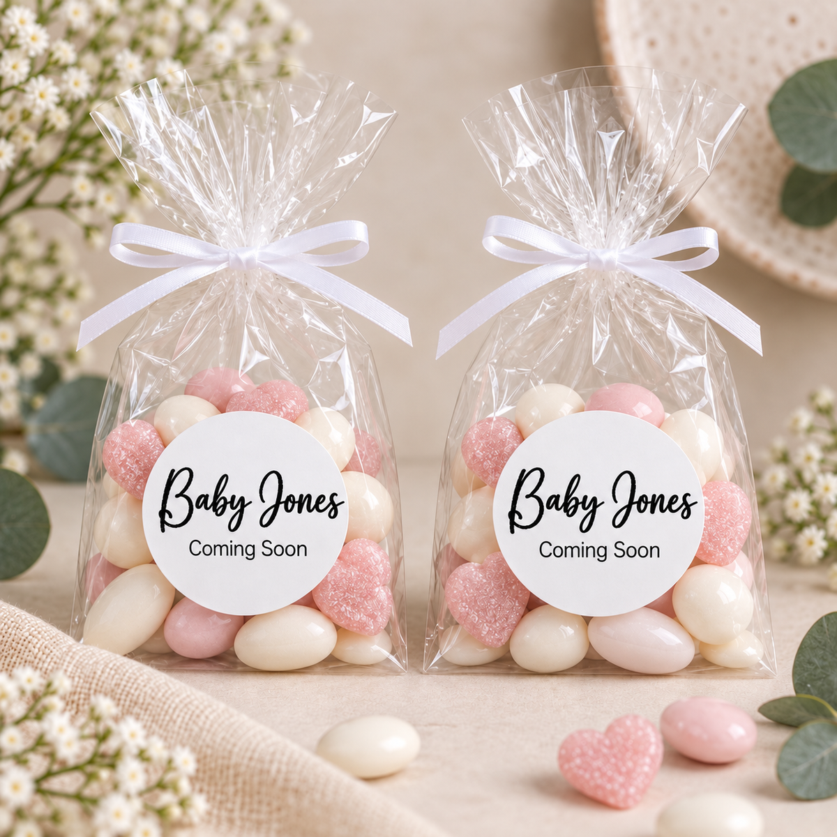 Personalised DIY Kit Baby Shower Sweet Favour Bags