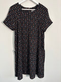 Phase Eight Black Abstract Print Shift Dress Size 10