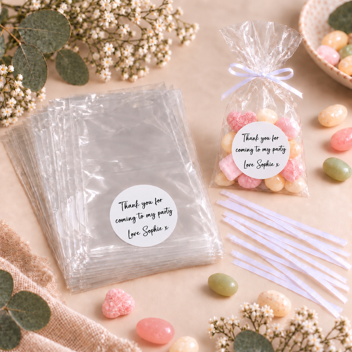 Personalised DIY Kit Birthday Party Sweet Favour Bags