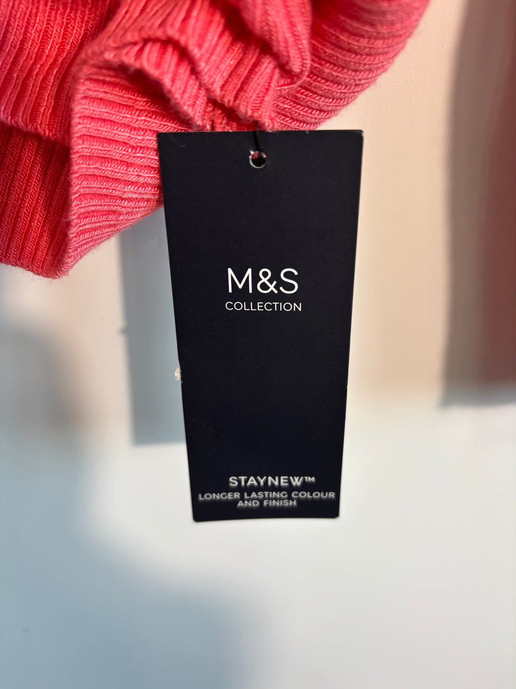 M&S Collection Watermelon Ribbed Roll Neck Jumper Size 22 BNWT