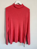 M&S Collection Watermelon Ribbed Roll Neck Jumper Size 22 BNWT