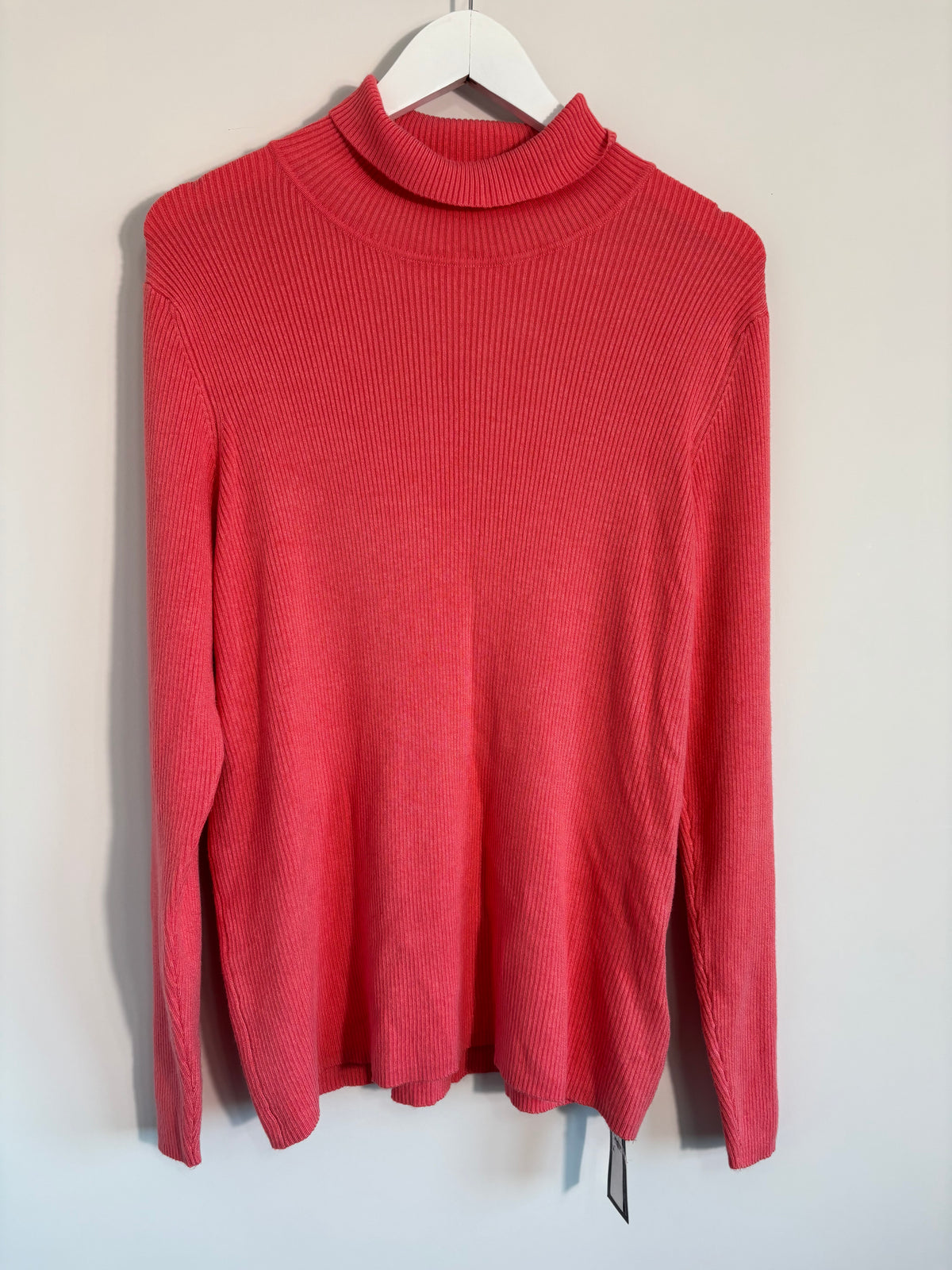 M&S Collection Watermelon Ribbed Roll Neck Jumper Size 22 BNWT