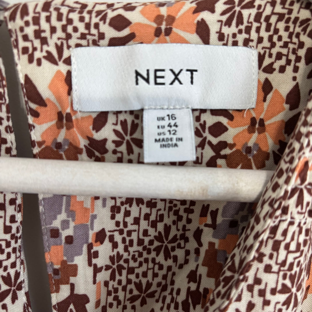 Next Floral Print Dress Size 16