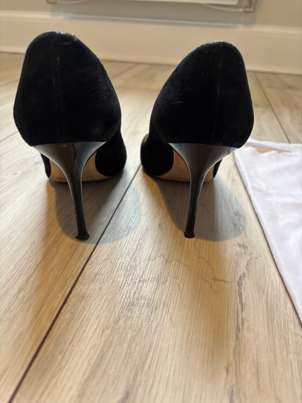 Jimmy Choo Black Suede Pointed Toe Stiletto Court Shoes EU 38.5 UK 5.5