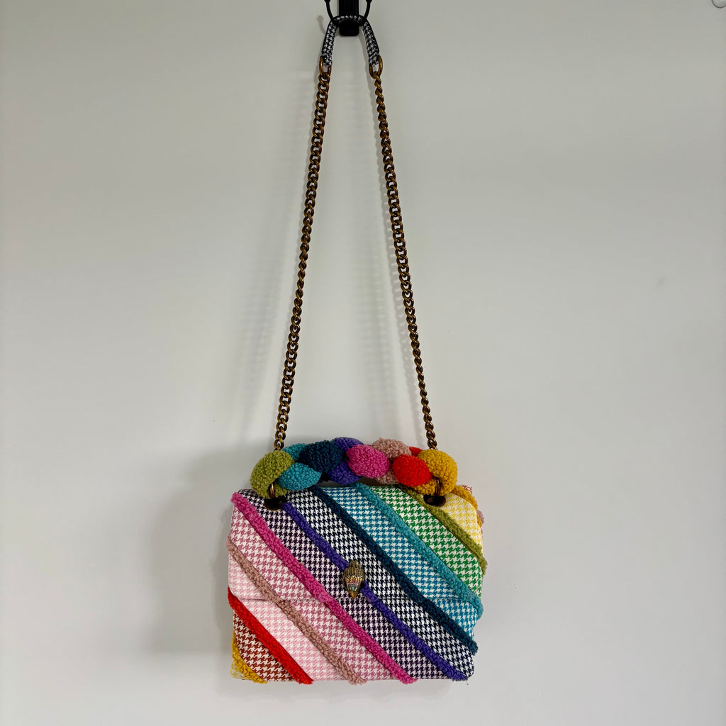 Kurt Geiger Large Kensington Rainbow Houndstooth Shoulder Bag