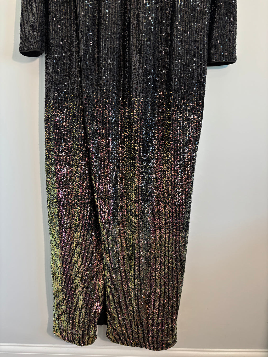 V by Very Black Sequin Ombre Maxi Dress – Size 18