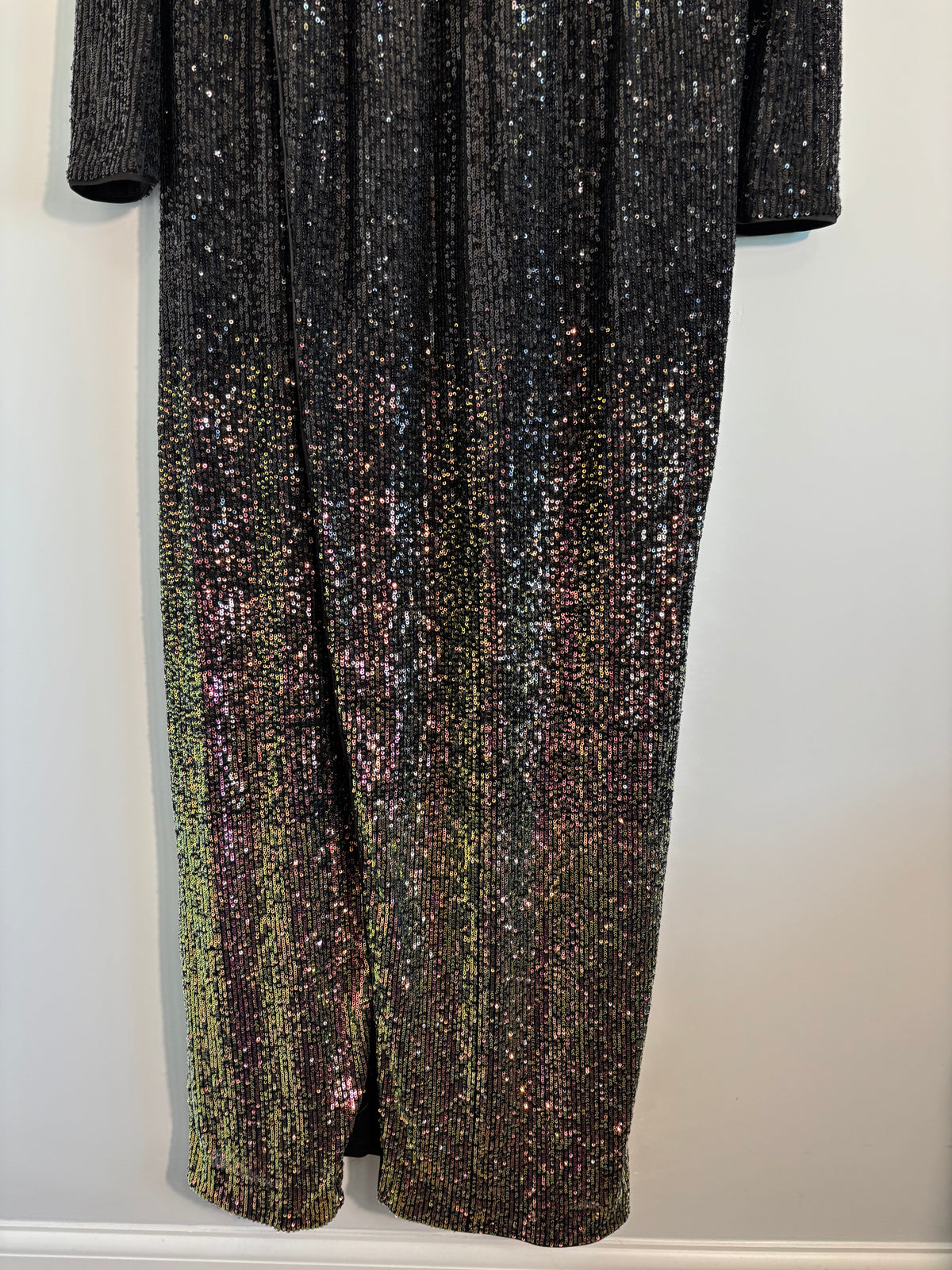 V by Very Black Sequin Ombre Maxi Dress – Size 18