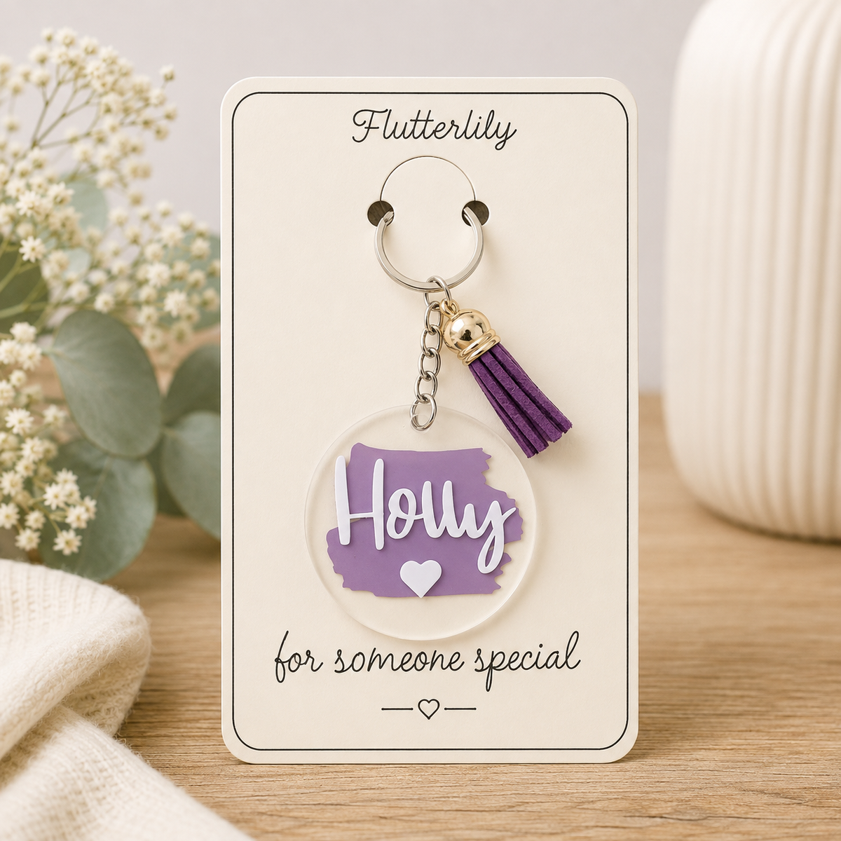 Personalised Keyring with Tassel